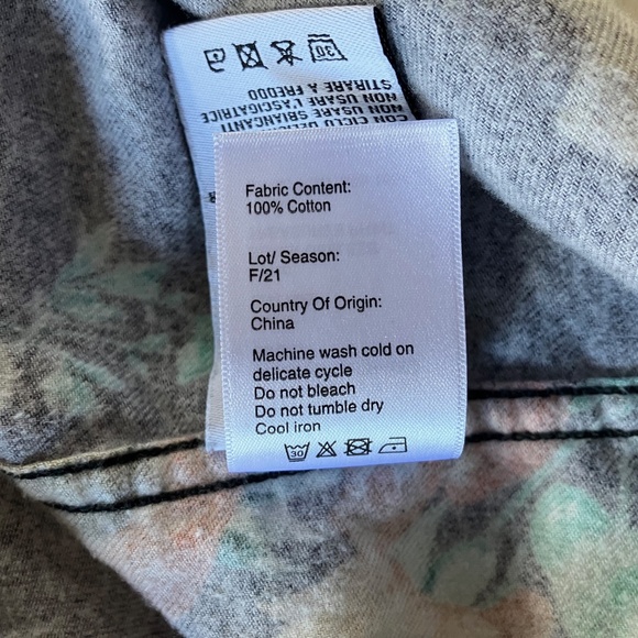 R13 Oversize Black Floral Flannel Drop Neck Tuxedo Shirt Oversized One Size - Picture 10 of 10